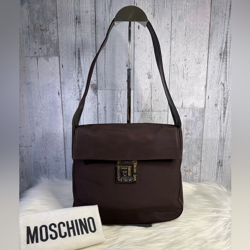 MOSCHINO shoulder bag in deep brown